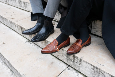 Leren schoenen met metalen details - Melvin & Hamilton