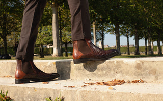 Chino broek met heren enkellaarzen Brad 9 Melvin & Hamilton